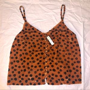 Madewell brown polka dotted tank top